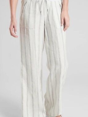 Linen Cabo Striped wide leg Pants